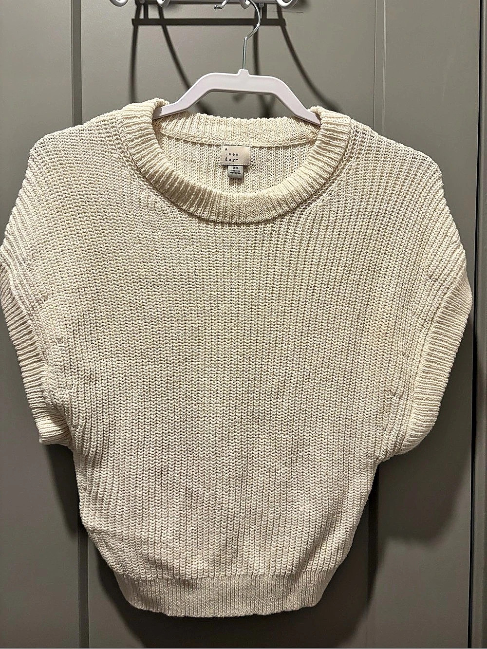 A New Day Crewneck Sweater in Cream Like New